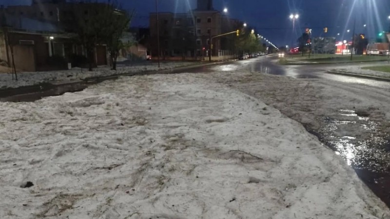 Tormenta histórica en La Pampa: granizo y graves destrozos